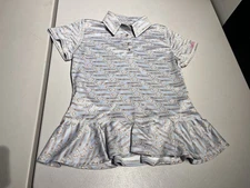 Ronner Shirt Women’s Medium Blue Gold Equestrian Horse Print Porst Sport Poly