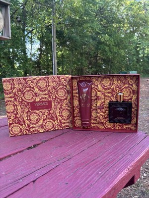 Versace Eros Flame Toiletries Set for Men with Body Lotion & Eau de Parfum
