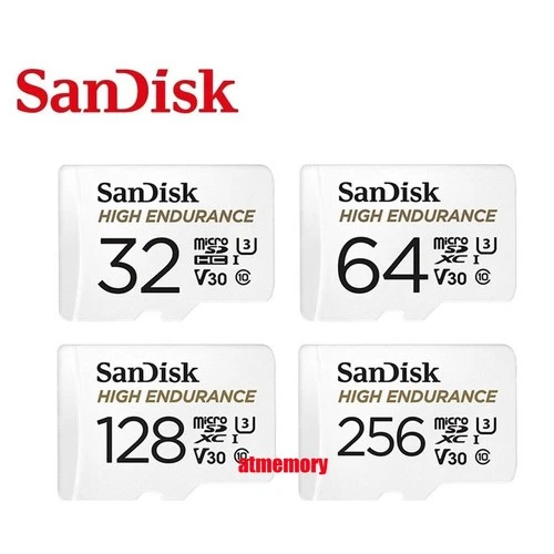 Sandisk High Endurance 32GB 64GB 128GB 256GB 512GB Micro SD Memory Card U3 V30