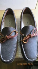 LL Bean Handsewn Moccasins Camp Moc Boat Shoe Leather Loafers Black Mens 9 D