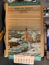 La Porte City Iowa IA Max's DX Service Firestone Tires Wood Scroll Calendar