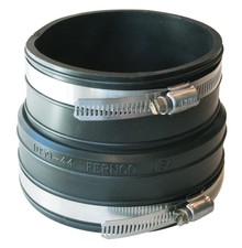 Fernco P1059-44 Flexible PVC Coupling For 4" Plastic Socket to Pipe Plumbing Co