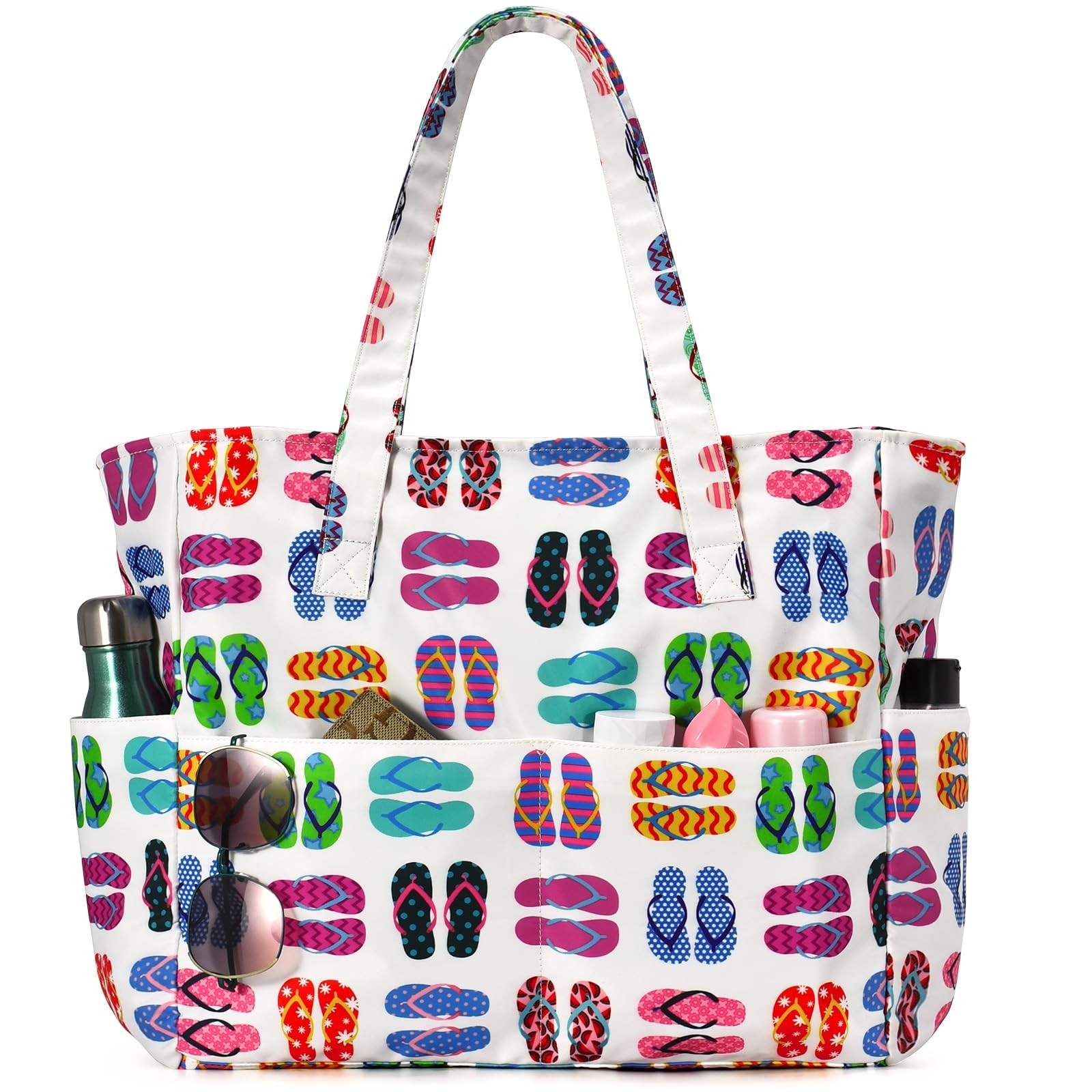 Bolsas de playa para grandes impermeables a prueba de arena bolsa de playa bolsa de piscina con cremallera...