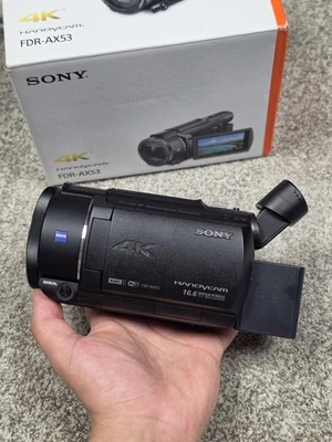 Sony FDR-AX53 4K camcorder zeiss ovp HDMI video kamera gift - Bild 1 von 4