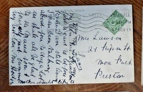 Postcard Johnson House and Statue Lichfield 1913 - Picture 2 of 2