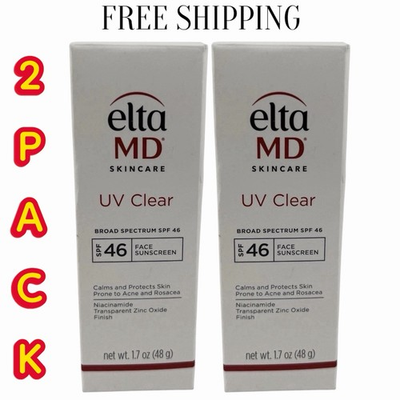 #ad #ad Elta MD UV Clear Broad spectrum Facial Sunscreen SPF46 1.7oz Exp 02 2029 New 2Pk $42.99