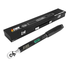 EWK 3/8 Drive Digital Torque Wrench 5-100 ft-lbs 6.8-135 Nm, with LED Display...
