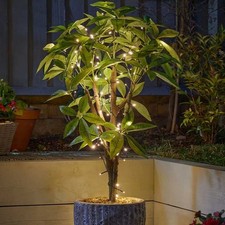 100 Warm White Solar Powered Garden Outdoor Pretty String Lights 9.9m Lit Length