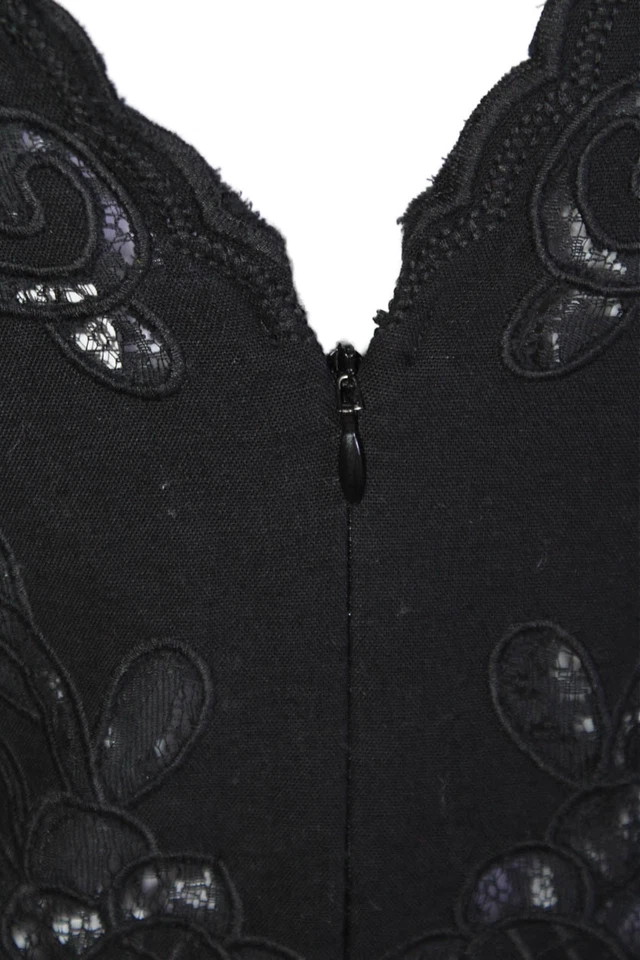 Maxi Vestido Floral Sea New York para Mujer Cuello en V Media Pantorrilla Cremallera Talla 6 Foto 4 de 4