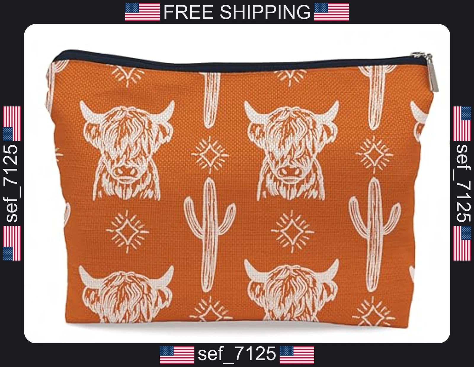 Western Cow Makeup Bag,Western Cow Gifts For Women,Cowgirl Stuff For
Opens in a new window or tab