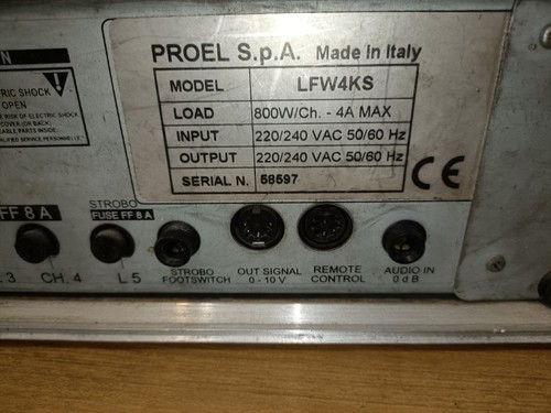 Mixer Luci 4 Canali Proel Light Works 4 - Foto 6 di 11