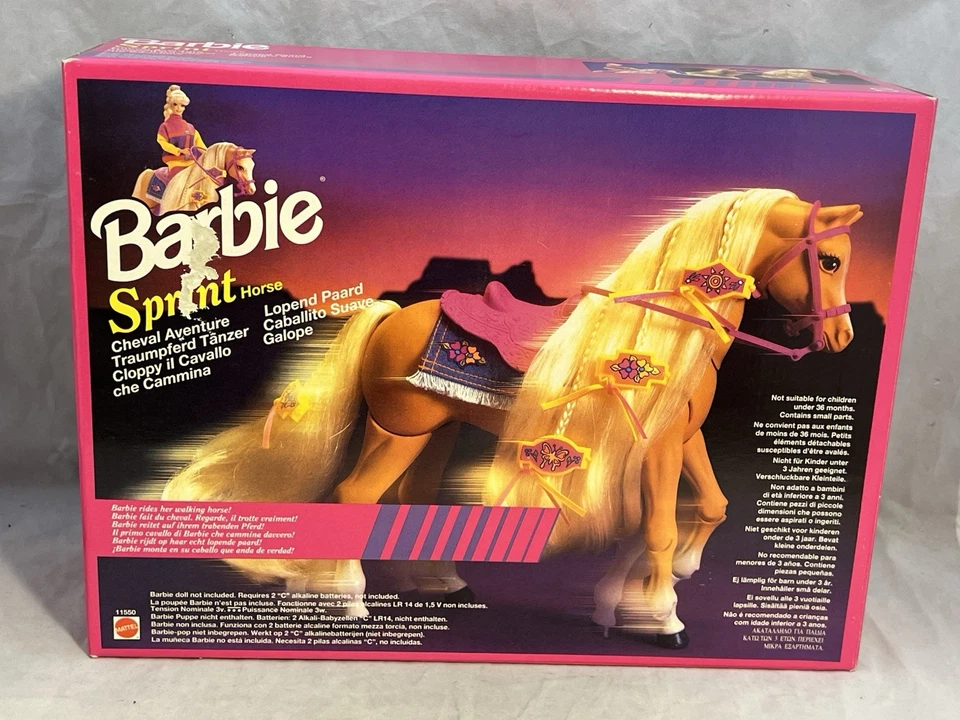 Barbie Sprint Horse 11550 1994 Mattel Factory Sealed Horse Walks and Head Moves - Image 3 of 4