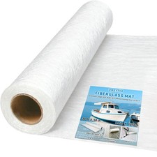 Fiberglass Mat 50 in x 30 ft, 125 Sq. Ft Fiberglass Chopped Strand Mat Resin ...