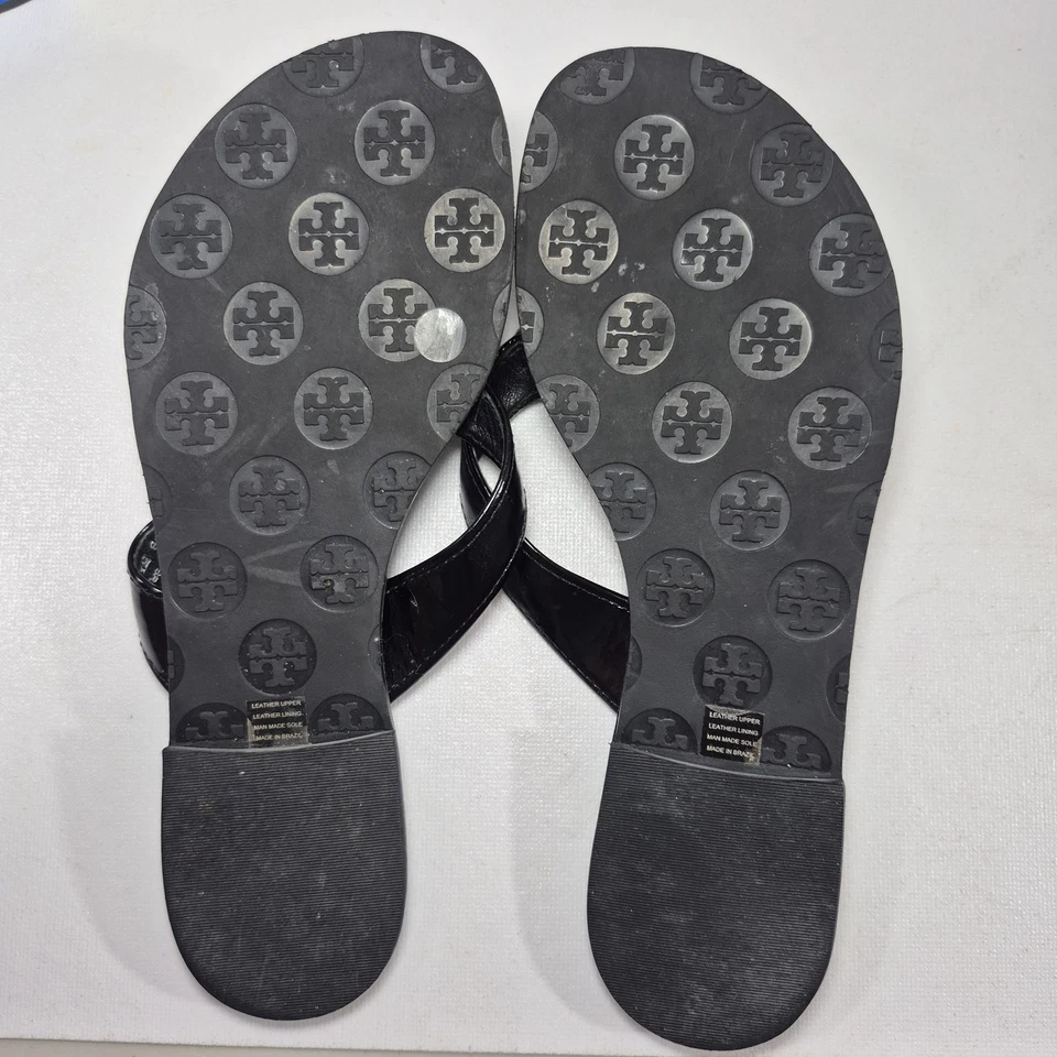 Sandalias TORY BURCH 5 M* THORA charol negro chanclas sandalias tanga Foto 3 de 4