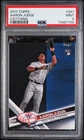2017 Topps Catching Aaron Judge #287 PSA 9