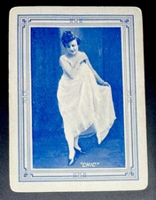 US43 Swap Playing Cards 1 VINT WIDE US NAMED CHIC GLAMOUR LADY MONOTONE