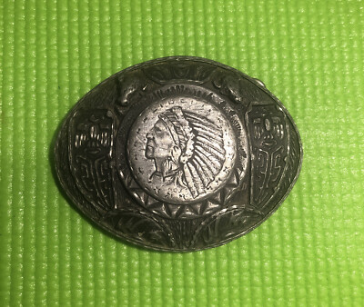 Indian Motorcycle Native American warrior Chief  belt buckle Native American Horse Chief Biker Western Cowboy Southwest 3  main image 3