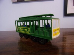 Vintage Cable Car 504 San Francisco Municipal Railway Train Green Bells Work
