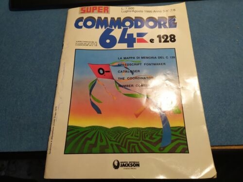 RIVISTA SUPER COMMODORE 64 E 128  JACKSON VINTAGE 1986 - Imagen 1 de 6