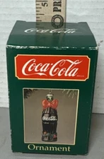 The World of Coca Cola Bottle 1990 Christmas Ornament Willitts Galleries w/Box