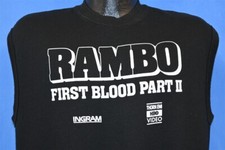 vtg 80s RAMBO FIRST BLOOD PART 2 ACTION FILM SYLVESTER STALLONE SWEATSHIRT XL