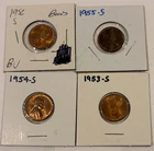 4 BU Lincoln cent coin collection  lot 102