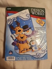 Design Works Felt Stocking 18" Winter Friends 5260