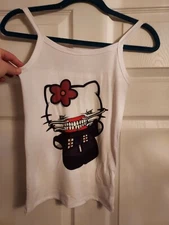 Hello Kitty tank top bloody hello Kitty shirt goth hello Kitty  xs through xxl