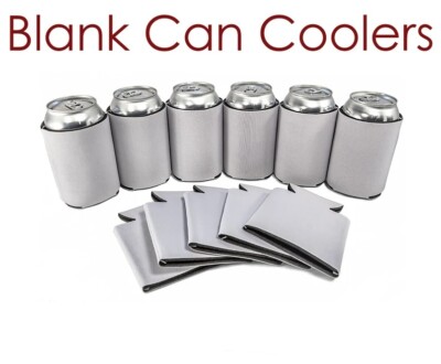 White Can Cooler Huggie Koozie Blank 400 Wedding Screenprint
