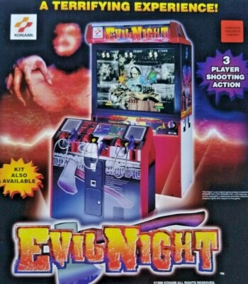 Konami Evil Night Arcade Flyer Original Nos Video Game 1998 Art Horror Story Ebay