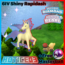 6IV Shiny Rapidash Pokemon Brilliant Diamond Shining Pearl