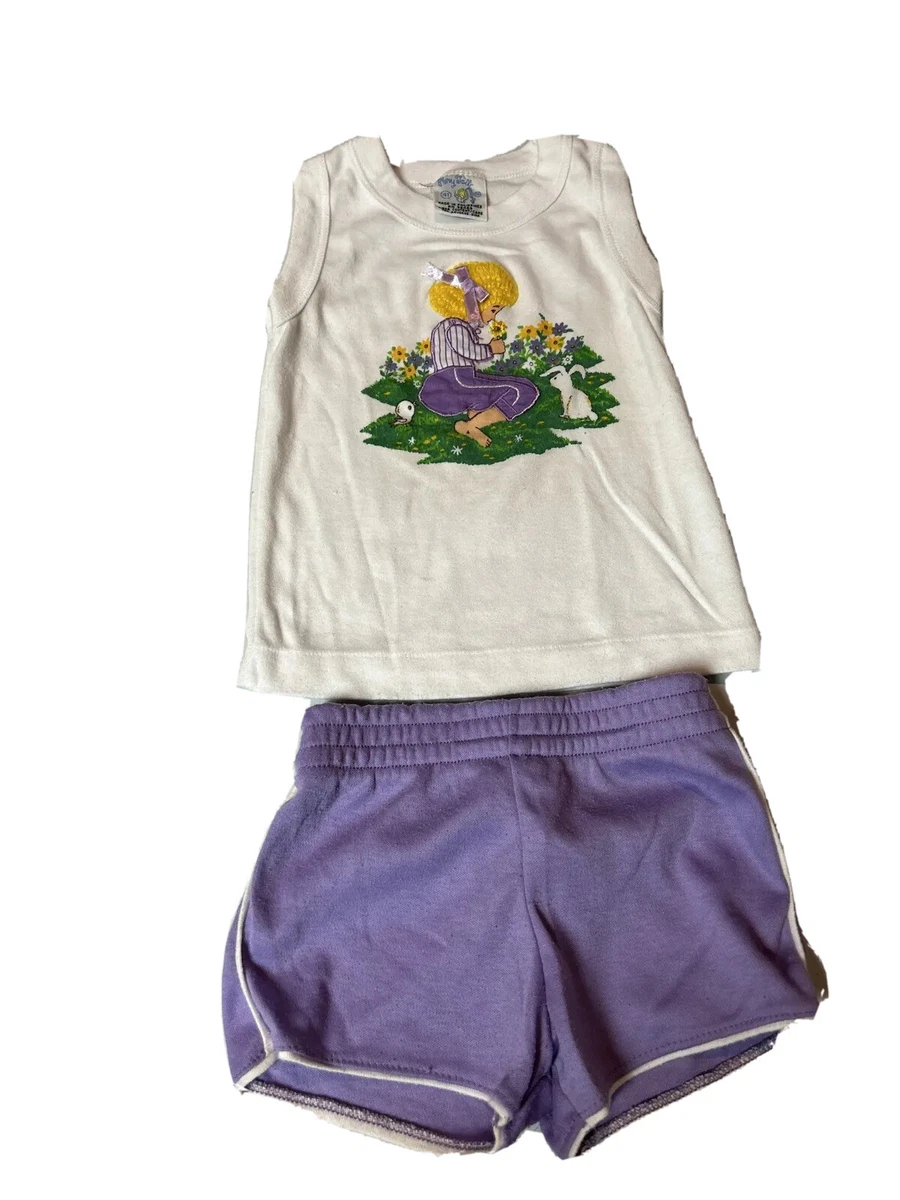  Little Girls All in One Under Shorts - Lavender - 2