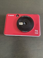 Canon IVY CLIQ 8MP Instant Camera Printer Ladybug Red Untested 