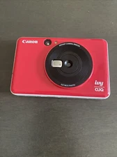 Canon IVY CLIQ+ 8MP Instant Camera Printer Ladybug  Red Untested!