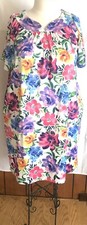 Vintage 90s Anthony Richards Kaftan Womens 0X Pink Floral Hawaiian MuuMuu