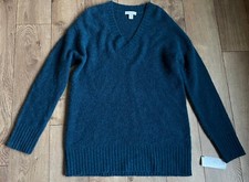 New Nordstrom Signature Navy Blue Alpaca/Cashmere Blend Sweater Dress Size XXS