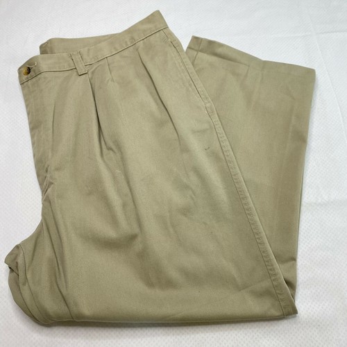 28 Khaki Chino Pleated Straight Leg 