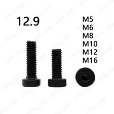 Black 12.9 Steel Hexagon Socket Head Cap Screws With Low Head M5 M6 M8 M10 M12