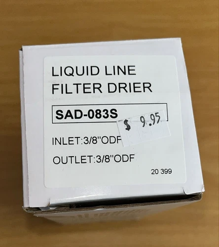 Liquid line Filter Drier SAD-083S Inlet 3/8" ODF Outlet 3/8" ODF