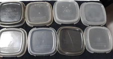 Corningware Petite Pan Plastic Refrigerator Lids All Slightly Damaged P41 & P43