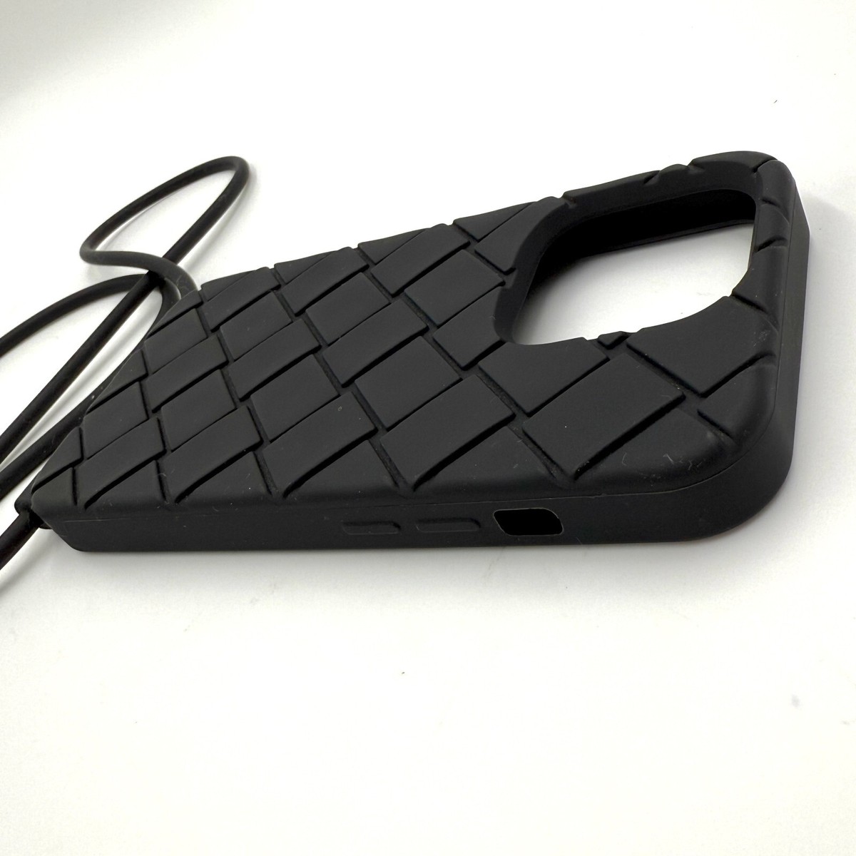 BOTTEGA VENETA iPhone 13 Pro 14 Pro Phone Case Intrecciato Rubber