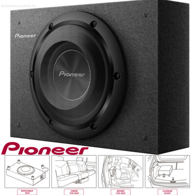 Pioneer TS-A2000LB 20cm 700 Watt Subwoofer im flachen Gehäuse downfire Untersitz