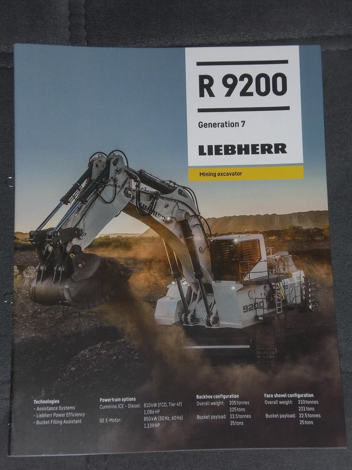 LIEBHERR R 9200 Mining excavator Prospekte von 03/2025, 06/24 englisch ( 1093 )