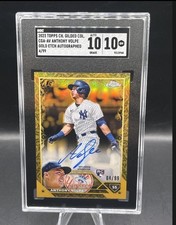 2023 Topps Gilded Anthony Volpe Gold Etch Rookie Autographed /99 RC Auto SGC 10