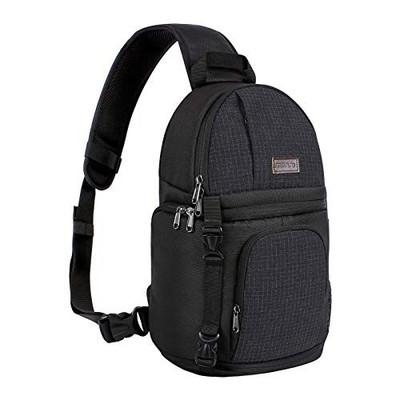  Camera Sling Bag, DSLR/SLR/Mirrorless Camera Backpack Case Large Black