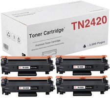 4 x TN2420 Toner Cartridge Fits For Brother DCP-L2510D L2530DW L2537DW L2550DN
