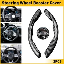 Universal Carbon Fiber Look Car Steering Wheel Grips Booster Cover Trim Non-Slip