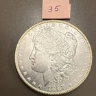 Morgan Silver Dollar $1 Coin 1887 Circulated Uncertified 90% Silver 10% Copper