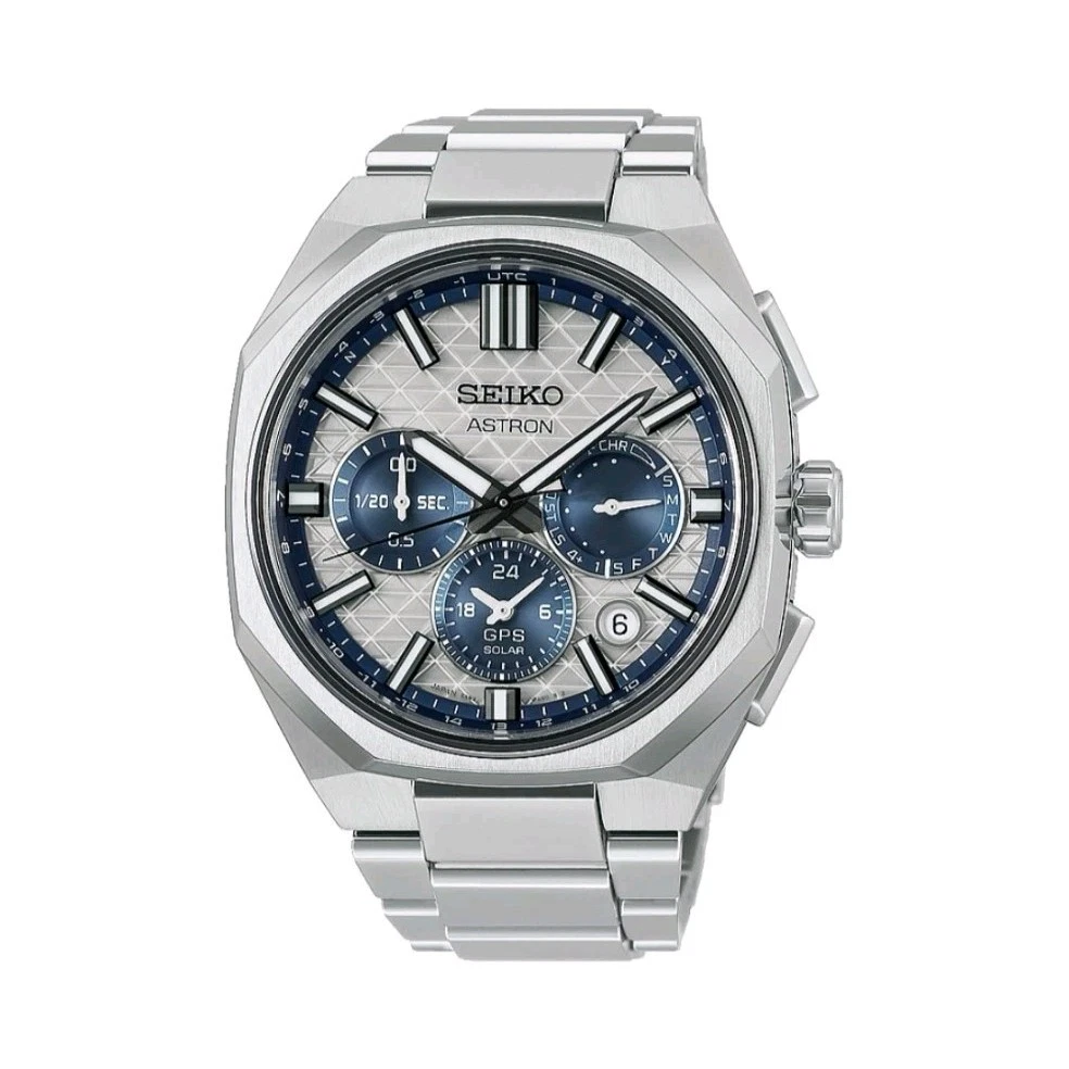 Seiko Astron HAB004J1 Hombre Solar Cuarzo Cronógrafo Titanio 43,4mm Dual Time