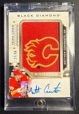 2023-24 UD Black Diamond Rookie Team Logo Jumbo Patch Auto Matthew Coronato /99